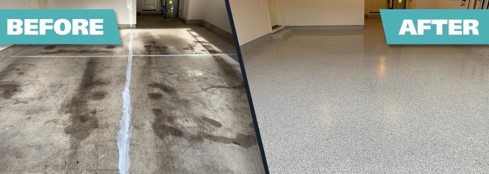Image showcasing the coating before and after